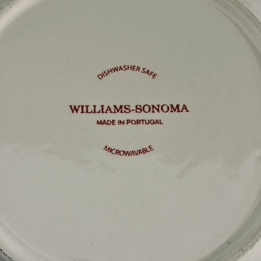 (2) Williams Sonoma Fleur‎ de Lys Red Earthenware Portugal 9